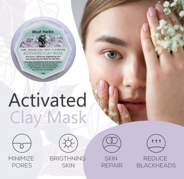 Activated clay mask for oily skin mustherbs