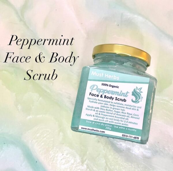Peppermint Face and Body Sugar Scrub Mustherbs