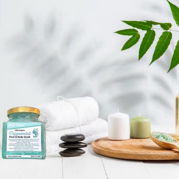 Peppermint face and body scrub Must Herbs