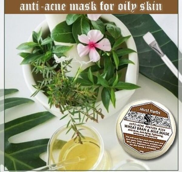 Wheat Bran & Milk Anti-Acne Mask by MustHerbs